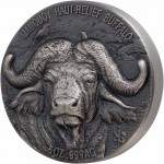 Ivory Coast WATER BUFFALO series BIG FIVE MAUQUOY HAUT RELIEF 5000 Francs Silver coin Ultra High Relief 2020 Antique finish 5 oz